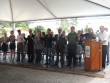 Momento da beno atravs dos Pastores Julio e Henrique e do dicono Ren