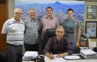 Secret�rio Rizzi, vice prefeito Rui Beise, Diego V. Fighera, Alcione Machado e o prefeito Paulo Butzge 
