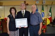 O prefeito Paulo com os pais, Odilo e Dagmar