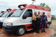 Secret�ria de Sa�de, Sandra Gewehr, prefeito Paulo Butzge e o motorista da SAMU,  Cassio