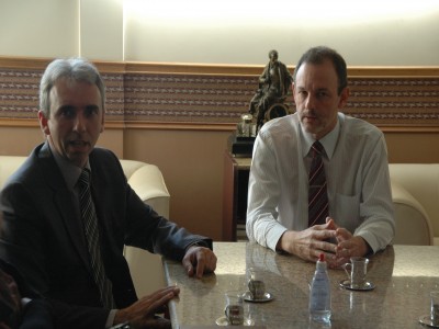 Prefeito de Candel�ria visita reitor da Ulbra em Canoas