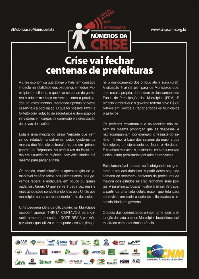 Entenda a crise que vai fechar centenas de prefeituras