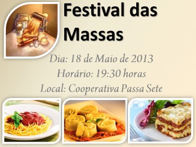 A hora e a vez das Massas no Festival Gastron�mico Sabores Coloniais