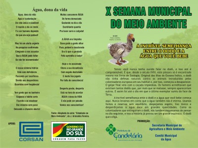 X SEMANA DO MEIO AMBIENTE EM CANDELRIA