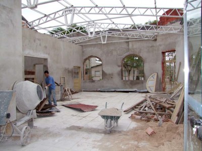 Obras na Casa de Cultura s�o retomadas